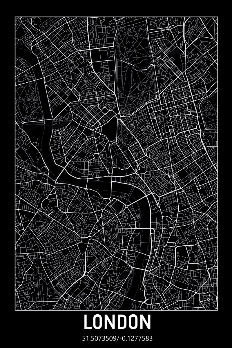 Oeteldonk NL - Citymap landscape - Sandler Art