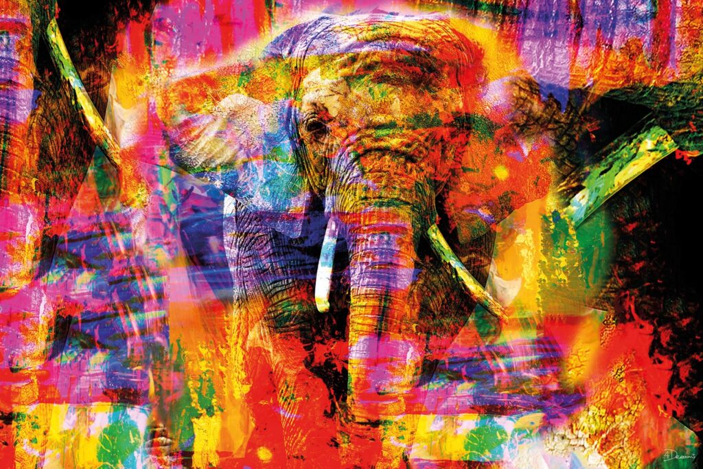 African Elephant Family Sandler Art african-elephant-family-sandler-art